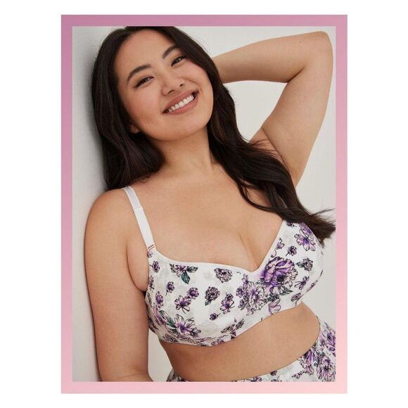 NWT Torrid 40C Full-Coverage Balconette Lightly Lined 360° Back Smoothing Bra - Picture 1 of 6